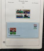 Olympische Spiele 1980 - postfrische Motivsammlung - in zwei KABE Klemmbindern