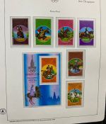 Olympische Spiele 1980 - postfrische Motivsammlung - in zwei KABE Klemmbindern