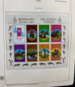Olympische Spiele 1980 - postfrische Motivsammlung - in zwei KABE Klemmbindern