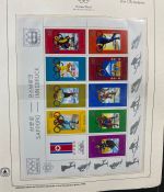 Olympische Spiele 1980 - postfrische Motivsammlung - in zwei KABE Klemmbindern