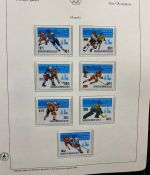 Olympische Spiele 1980 - postfrische Motivsammlung - in zwei KABE Klemmbindern
