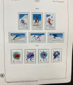 Olympische Spiele 1980 - postfrische Motivsammlung - in zwei KABE Klemmbindern