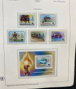 Olympische Spiele 1980 - postfrische Motivsammlung - in zwei KABE Klemmbindern