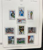 Olympische Spiele 1980 - postfrische Motivsammlung - in zwei KABE Klemmbindern