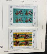 Olympische Spiele 1980 - postfrische Motivsammlung - in zwei KABE Klemmbindern