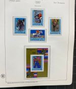 Olympische Spiele 1980 - postfrische Motivsammlung - in zwei KABE Klemmbindern