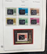 Olympische Spiele 1980 - postfrische Motivsammlung - in zwei KABE Klemmbindern