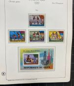 Olympische Spiele 1980 - postfrische Motivsammlung - in zwei KABE Klemmbindern