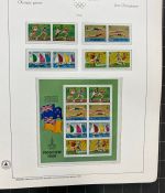 Olympische Spiele 1980 - postfrische Motivsammlung - in zwei KABE Klemmbindern