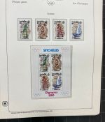 Olympische Spiele 1980 - postfrische Motivsammlung - in zwei KABE Klemmbindern