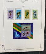 Olympische Spiele 1980 - postfrische Motivsammlung - in zwei KABE Klemmbindern