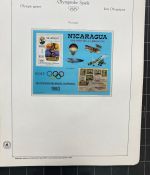 Olympische Spiele 1980 - postfrische Motivsammlung - in zwei KABE Klemmbindern