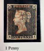 Großbritannien Nr. 1 gestempelt R-I Pl. 2 - One Penny Black - vollrandig