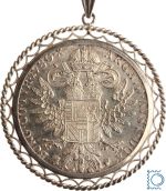 Maria Theresia Taler 1780 mit Fassung und Anhänger - wunderschön!