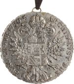 Maria Theresia Taler 1780 mit Anhänger in Silber für Halskette