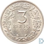 Weimar, 3 Reichsmark 1925 A | Jahrtausendfeier der Rheinlande | Jg. 321, Silber