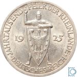 Weimar, 3 Reichsmark 1925 A | Jahrtausendfeier der Rheinlande | Jg. 321, Silber