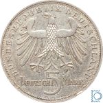 5 DM - Friedrich von Schiller 1955 F - Silber Gedenkmünze - Jäger 389