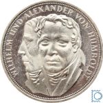 5 DM Gebrüder Humboldt 1967 F - PP Polierte Platte