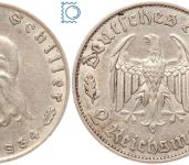 Deutsches Reich - 2 Mark 1934 F - Friedrich Schiller - Jäger 358
