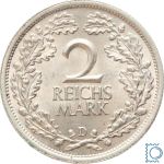 Deutsches Reich, 2 Mark 1931 D - Silber, J. 320, Weimarer Republik