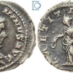 Denarius Elagabal 218-222 n. Chr., Providentia n.l. stehend