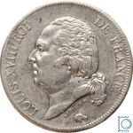 Frankreich 5 Francs 1824 A Paris - Louis XVIII 1814-1824