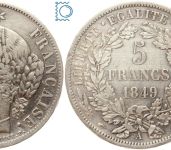Frankreich 5 Francs 1849 A Paris - Ceres, Cérès 2. Republik