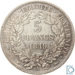 Frankreich 5 Francs 1849 A Paris - Ceres, Cérès 2. Republik