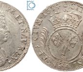 Frankreich Ecu aux palmes 1694 Ludwig XIV. (1643-1715) - Überprägung
