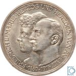Anhalt, Friedrich II., 3 Mark 1914, Silberhochzeit des Herzogspaares, J.25