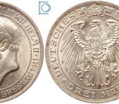 PREUSSEN, 3 Mark 1911 A, Wilhelm II., Universität Breslau - J108 vz
