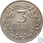 Weimar, 3 Reichsmark 1925 A | Jahrtausendfeier der Rheinlande | Jg. 321, Silber