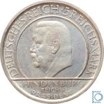 Weimar 5 Mark 1929 D, Schwurhand Hindenburg, J.341, Silber
