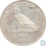 Weimar 5 Mark 1930 G, Rheinlandräumung, J.346, Silber, Patina!