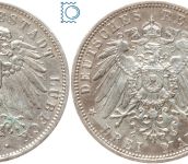 LÜBECK, 3 Mark 1912 A, Jg. 82, Silber
