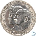 Anhalt, Friedrich II., 3 Mark 1914, Silberhochzeit des Herzogspaares, J.25