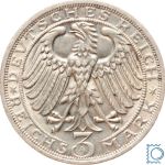 Weimar 3 Mark 1928 A, 900 Jahre Naumburg an der Saale, J.333, Silber