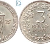 Weimar, 3 Reichsmark 1925 A | Jahrtausendfeier der Rheinlande | Jg. 321, Silber