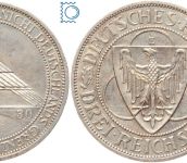 Weimar 3 Mark 1930 E, Rheinlandräumung, J.345, Silber