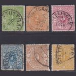 Altdeutschland Württemberg - MiNr. 36-41 gestempelt - Ziffern im Oval