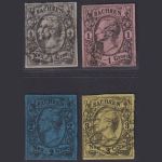Sachsen 1855-1856 - MiNr. 8-11 gestempelt - 1/2 - 3 Ngr. - König Johann I.