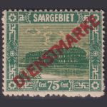 Saargebiet Dienstmarken MiNr. D 10 I ungebraucht mit Falz