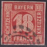 Bayern Michel Nr. 13 b gestempelt oMr - geprüft Bühler - KW 600 €