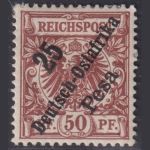 Deutsch Ostafrika 1896 - Nr. 10 ungebraucht - 25 P auf 50 Pf diagonaler Aufdruck