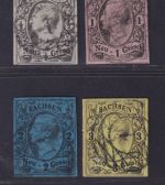 Sachsen 1855-1856 - MiNr. 8-11 gestempelt - 1/2 - 3 Ngr. - König Johann I.