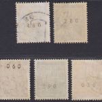 Berlin, Michel Nr. 286-290 R gestempelt Rollenmarken - Brandenburger Tor