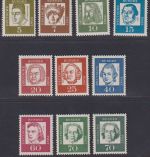 Bund MiNr. 347-358 y R postfrisch; Rollenmarken mit gerader Nr. komplett