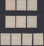 Bund MiNr. 347-358 y R postfrisch; Rollenmarken mit gerader Nr. komplett