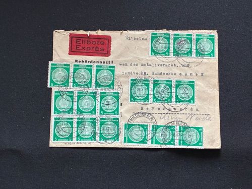 10 Belege DDR, Dienstpost (A), Bedarf, Geschäfts- und Behördenpost (OJM3392)